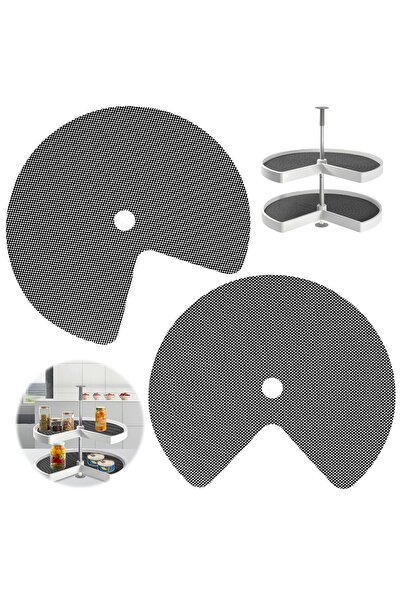 NQEUEPN Covoras protectie, Antiderapant, Rotund 66 cm, Neadeziv, Set 2 buc