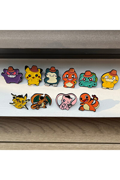 Choice 10pcs Brooch 10pcs Cute Enamel Pins o Brooch Badge Set for Women Men, ...