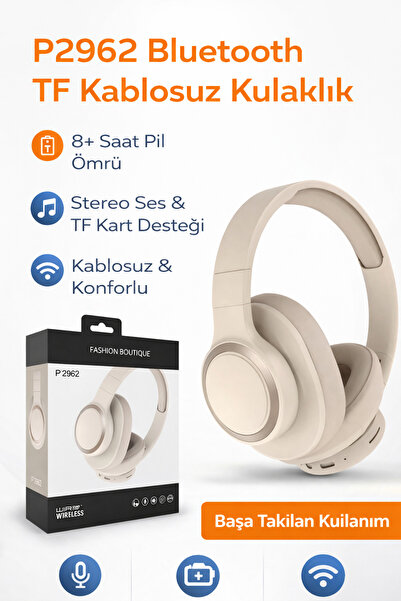 DigiMonster P2962 Bluetooth TF Kablosuz Kulaklık | Stereo Ses, Uzun Pil Ömrü,...