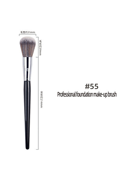 Choice فرشاة مكياج سيفورا 55، فرشاة كريم أساس، ألياف ناعمة، خشب صلب، تصميم اح...