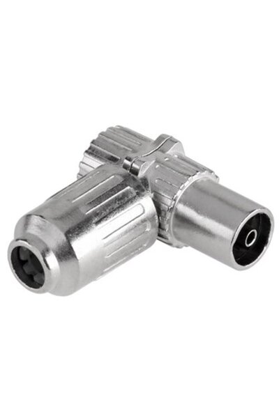 Generic TV ANTENNA MALE SOCKET NICKEL-PLATED METAL