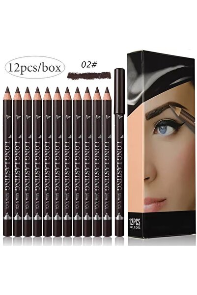 Choice 12pcs Brown 02 6/12Pcs Eye Brow Pencil Waterproof Professional Women E...