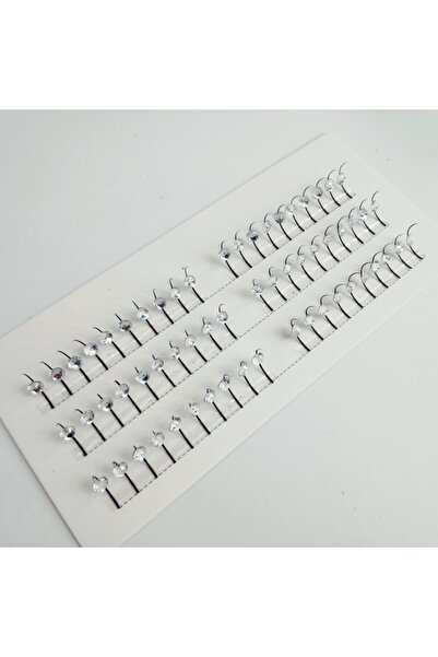 Choice رموش صناعية لامعة على شكل حرف D مقاس 12 مم، لون فضي، رموش فردية، مجموع...