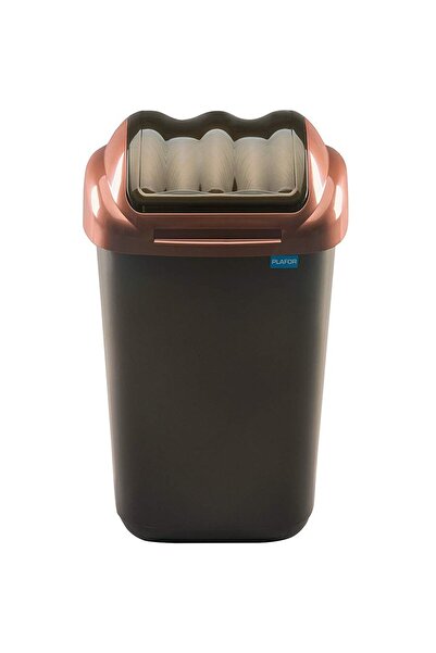 PLAFOR Plastic bin with hinged lid, for selective recycling, capacity 50l, Fa...
