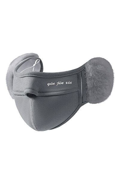 Choice Gray Woman Winter Mouth Cover with Earmuffs Womens Winter Warm Windpro...