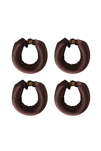 Choice 4 قطع من بكرات الشعر البنية بدون حرارة، قضيب تجعيد ساتان، طوق رأس، بكر...