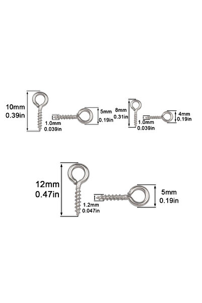 Choice 100 قطعة من دبابيس العيون الصغيرة المصنوعة من الفولاذ المقاوم للصدأ، م...