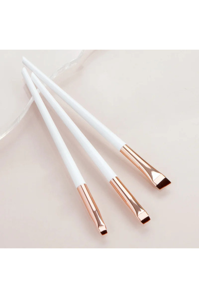 Choice1 C507-white gold Karsyngirl 3pcs/set Blade Eyeliner Brush Eyebrow Brus...