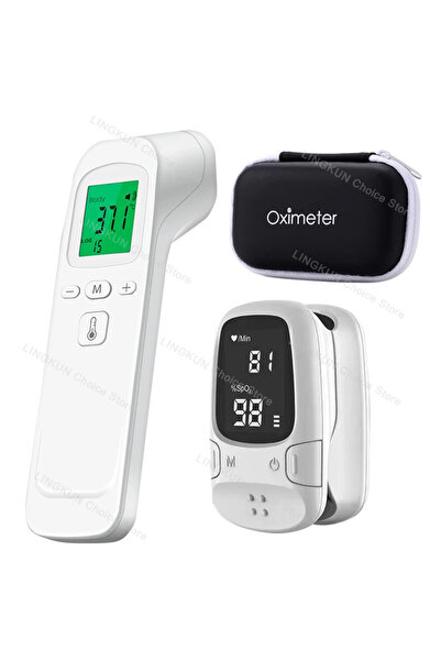 Choice3 مجموعة من 4 موازين حرارة بالأشعة تحت الحمراء، طبية منزلية، رقمية، بشا...