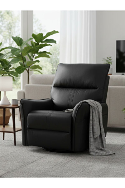 BEC13 كرسي استرخاء وراحة هزاز - جلد فاخر