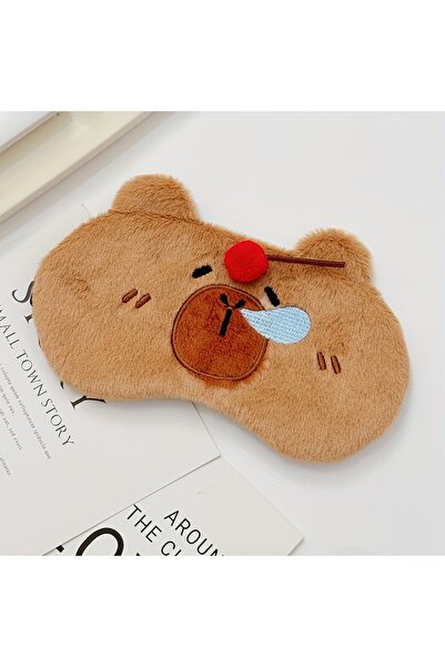 choice2 قناع عين بتصميم كرزي على شكل حيوان الكابيبارا، قناع عين لطيف للنوم يح...