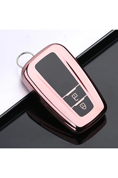 Alazpay غطاء مفتاح من مادة TPU اللامعة لسيارات تويوتا C-HR كورولا راف4 كامري ...