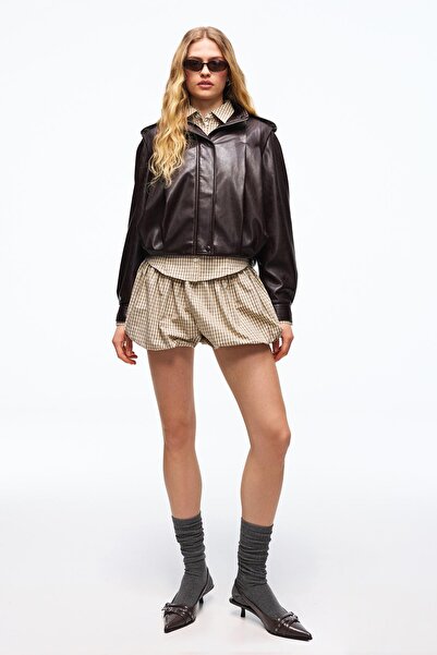 Bershka Suni deri pilili ceket