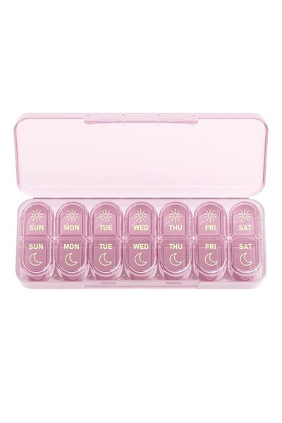 Choice1 منظم حبوب أرجواني صباحًا ومساءً، 7 أيام، منظم حبوب أسبوعي، منظم حبوب ...