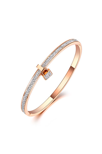 Choice B20024R Lokaer Trendy Clay Pave Setting Crystal Lock Charm Bracelets B...