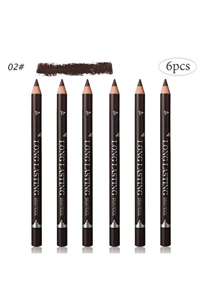 Choice 6pc-02DARK BROWN 6/12Pcs Eye Brow Pencil Waterproof Professional Women...