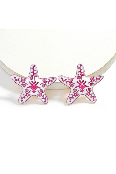Choice Style 2 ZAA Trendy Pink Color Starfish Crab Lobster Dangle Earrings Fo...