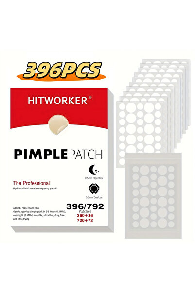 Choice1 396 قطعة من لصقات علاج حب الشباب فائقة الرقة 792/396 - غير مرئية، لا ...