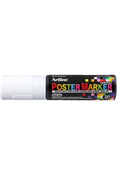 artline ARTLINE poster marker, plastic body, beveled tip 20mm - white