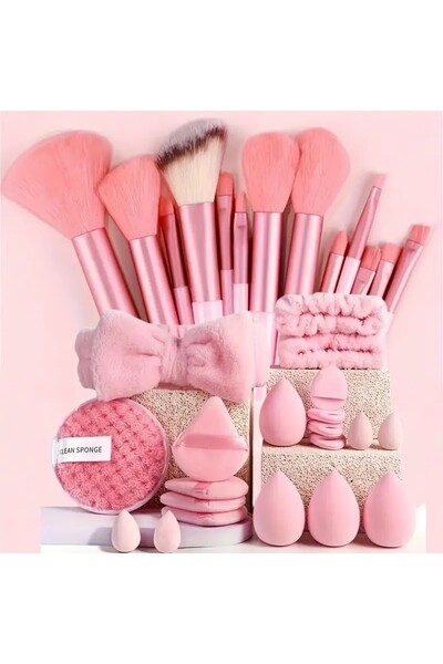 Choice5 33pcs Makeup Brushes and Sponges Set, Pink Makeup Puff, Beauty Egg, H...