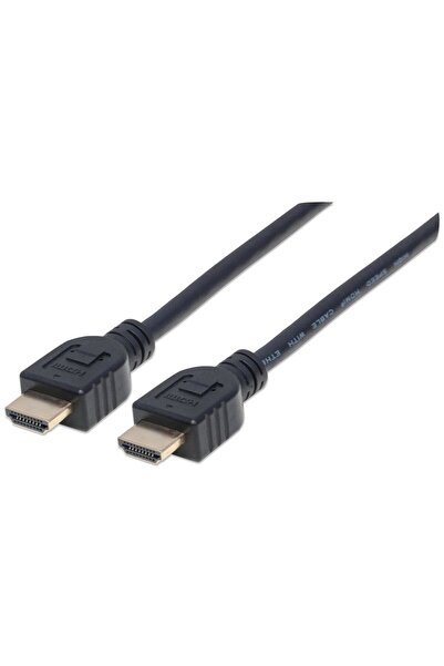 MANHATTAN Cablu monitor HDMI/HDMI V2.0 M/M Ethernet 2m negru