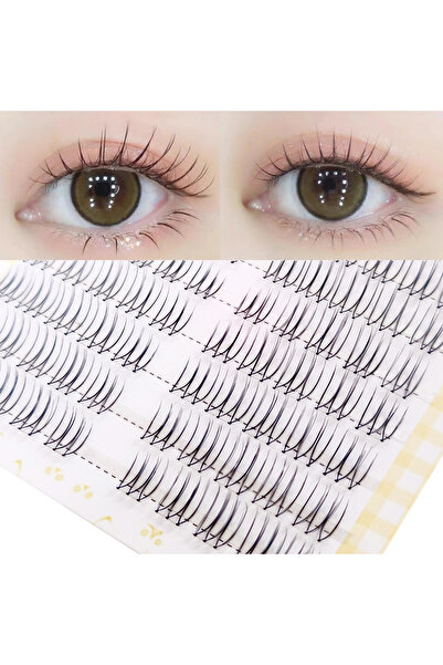 Choice1 MIX Short 7-9mm 100 Clusters U-Shaped K-Pop Lashes C Curl Natural Vol...