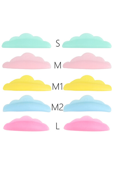 choice2 Mixed color 5 Pairs Eyelash Lifting Kit Silicone Lashes Perm Pad Eyel...