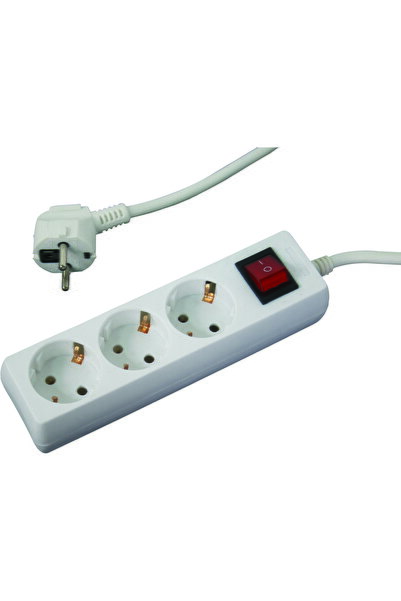 MAKALON Extension cord 3 sockets 1.5mx1.5mm with switch