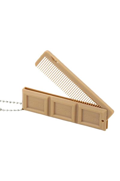 Choice B 2 in 1 Folding Cholate-Shaped Folding Comb with Mirror Portable Mass...