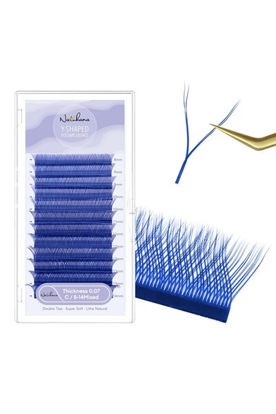 NATUHANA Επεκτάσεις βλεφαρίδων YY, Natuhana, σχήμα Y, επαγγελματικές ψεύτικες...