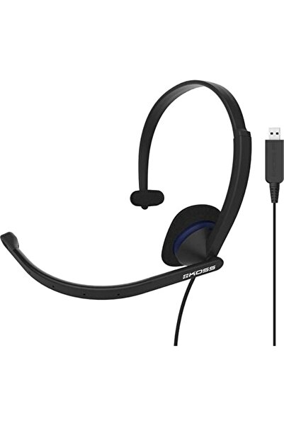 KOSS CS195 USB Headsets, On-Ear, Wired, Microphone, Black
