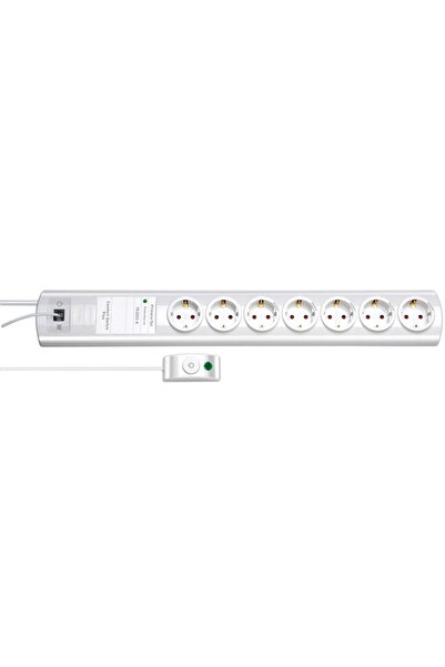 Brennenstuhl Primera Tec, 7 sockets, with switch, child protection, 2m, White