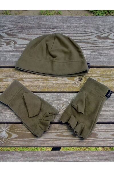 NOBLE طقم قفازات مقطوعة بالليزر باللون الرملي