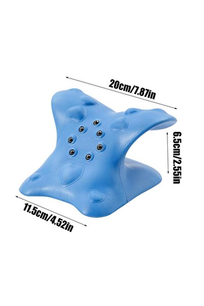 Choice وسادة تدليك الرقبة والكتف الزرقاء من MaRelaxer، جهاز شد العمود الفقري ...