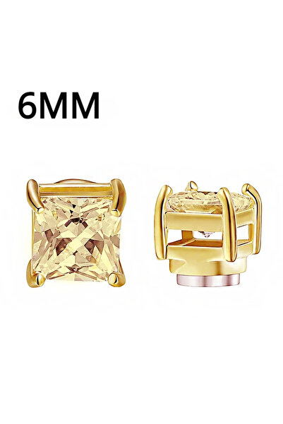 Choice10 أقراط مغناطيسية دائرية من الزركون بتصميم بانك من B-Gold مقاس 6 مم (1...