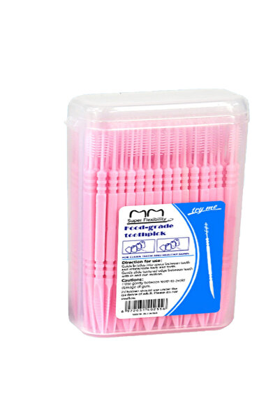 Choice pink 1 box Portable ultra-fine toothpicks, disposable family box, doub...