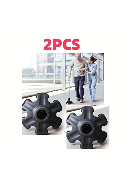 Choice قطعة واحدة، 6 رؤوس عصا داعمة، رؤوس عصا مشي بديلة محمولة وعالمية، 3/4 ب...