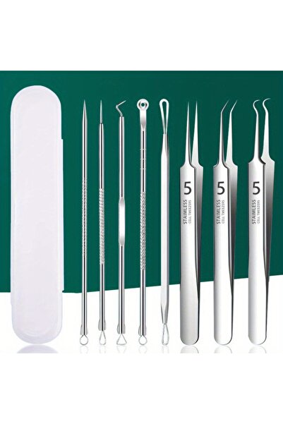 Choice مجموعة ملاقط دقيقة للغاية لإزالة حب الشباب مكونة من 8 قطع - مصنوعة من ...