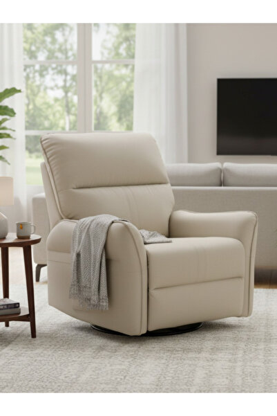 BEC13 Relaxing and comfortable rocking chair - luxurious leather