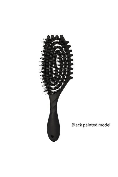 Choice فرشاة شعر سوداء لفك تشابك الشعر المجعد، مشط شعر بشعيرات الخنزير البري،...