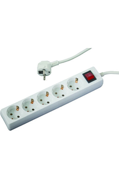 MAKALON Extension cord 5 sockets 1.5mx1.5mm with switch