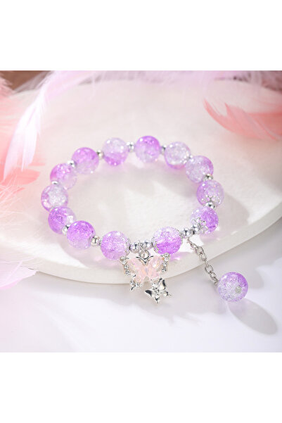 Choice purple Bohemian Sweet Butterfly Beaded Bracelet for Women Girls Pink C...