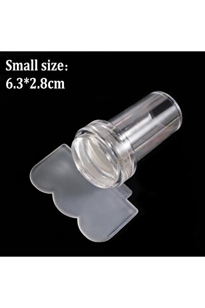 Choice ختم أظافر شفاف برأس سيليكون هلامي مع مكشطة لطباعة الأظافر الفرنسية