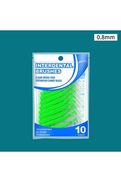 Choice3 فرشاة أسنان خضراء مكونة من 10 قطع، فرشاة أسنان تقويمية من سلك فولاذي،...