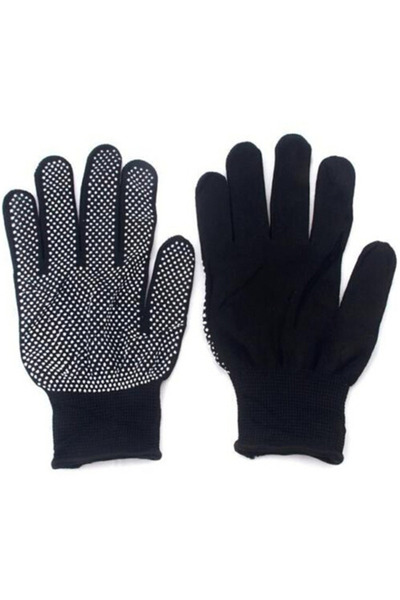 Choice 2pairs black Thermal Styling Gloves Heat Resistant Glove Hair Straight...