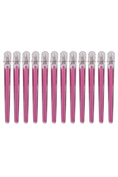 Choice pink 12pcs Pro Seamless Alligator Clip Hair Clip Barbershop Haircuttin...