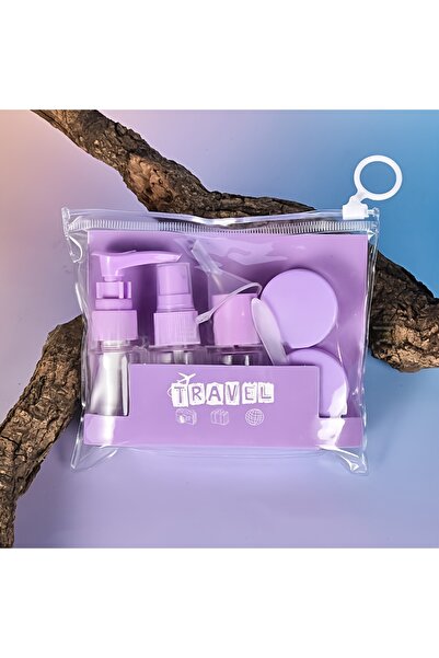 Choice PURPLE 7pcs Travel Toiletry Bottle Set Refillable Leakproof Containers...