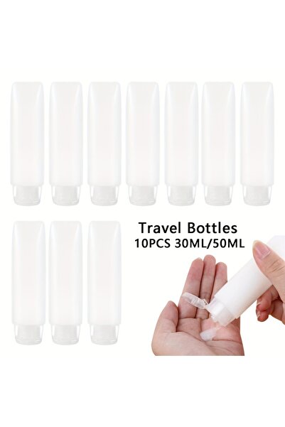 Choice 30 غرام أبيض، 10 قطع، زجاجات بلاستيكية شفافة قابلة لإعادة التعبئة، سعة...