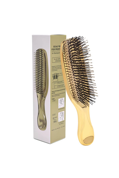 Choice فرشاة تدليك فروة الرأس الذهبية الممتازة، فرشاة تدليك الشعر، فرشاة شامب...