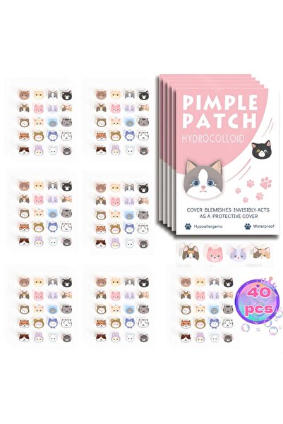 Choice MULTI 40pcs Salicylic Acid Acne Patches - Invisible & Cute Cat-Shaped ...
